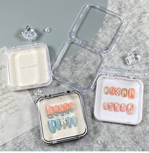 Vente en gros de boîtes de <span class=keywords><strong>rangement</strong></span> transparentes pour ongles en rose, plateau à bijoux, boîtes de présentation pour pose d'ongles - Product Image 6