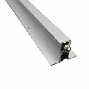 Joint de bas de porte automatique, robuste - Isolation acoustique - Montage en surface - Double joint en aluminium anodisé transparent - Product Image 2