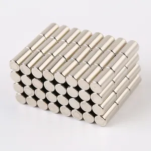 Factory Wholesale 2mm 3mm 5mm 6mm 8mm 12mm 15mm Good Quality N35-N52 NdFeB Permanent Cylinder Neodymium Magnet For Sale