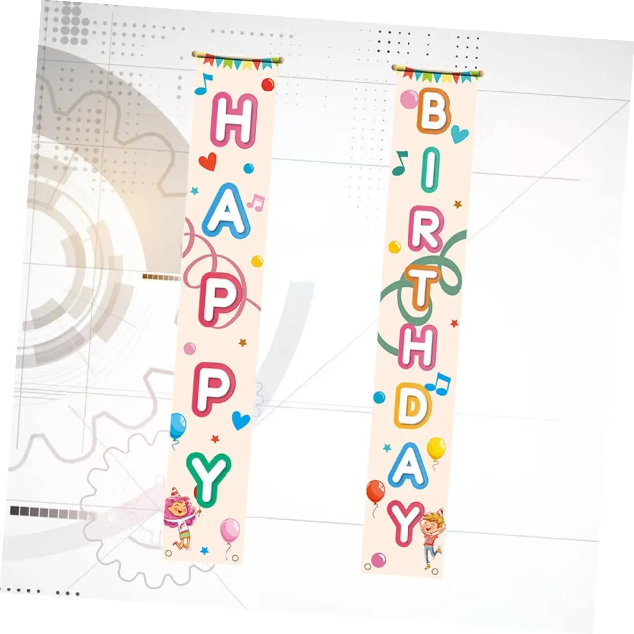 Decorazioni tirare bandiera striscioni di buon compleanno striscioni di sfondo per bambini all'aperto fornisce cartelli per porte anteriori