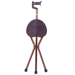 Canne multifonctionnelle en alliage d'aluminium pliable avec siège massant pour personnes âgées, aide à la marche - Product Image 5