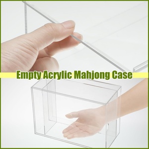 Clear Acrylic Mahjong <b>Storage</b> Organizer for Custom <b>Box</b> Lid <b>Stackable</b> Washable Easy Assembly Design for Garment Displays - Product Image 4