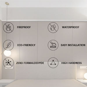 لوح جداري حديث مقاوم للحريق ومضاد للكهرباء الساكنة مصنوع من الفحم النباتي والبي في سي للاستخدام التجاري، لوح جداري داخلي مقاوم للماء - Product Image 6