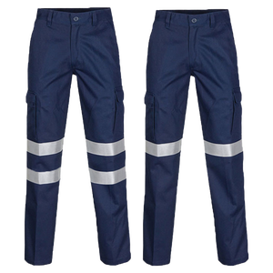 Pantalones <span class=keywords><strong>de</strong></span> <span class=keywords><strong>Trabajo</strong></span> Azul Marino <span class=keywords><strong>con</strong></span> <span class=keywords><strong>Cinta</strong></span> Reflectante <span class=keywords><strong>de</strong></span> Alta Visibilidad, Pantalones <span class=keywords><strong>de</strong></span> <span class=keywords><strong>Trabajo</strong></span> <span class=keywords><strong>de</strong></span> Seguridad <span class=keywords><strong>de</strong></span> Algodón <span class=keywords><strong>de</strong></span> Alta Calidad <span class=keywords><strong>con</strong></span> Bolsillos Tipo Cargo, FG-08 - Product Image 1