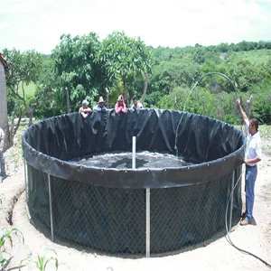 Plastic Fish Pond Lagoon Lake Dam Farm Liner 1,5 Mm Blanco Negro Hdpe Geomembranas