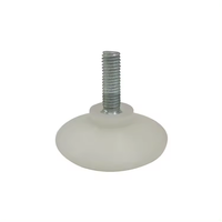 Haut 17mm Nylon/PP Cadre de table à base fixe Meubles Pieds réglables Niveleur de type injection
