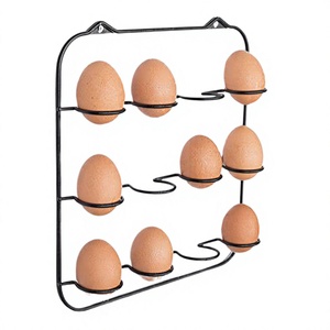 Elegante Soporte de Pared para Huevos, Diseño Exclusivo en Color Negro, Soporte de Hierro para Huevos a un Precio Competitivo - Product Image 1