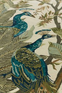 Alfombra de Diseño de Lujo con Patrón de Pavo Real, Hecha a Mano con Lana de Nueva Zelanda, para Decoración de Hogar de Primera Calidad, Venta al Por Mayor - Product Image 2