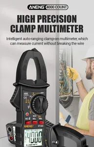 ANENG ST180 4000 cuenta pinza amperimétrica <span class=keywords><strong>digital</strong></span> AC corriente multímetro amperímetro voltaje probador coche Amp Hz capacitancia NCV Ohm herramienta - Product Image 2