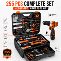 IFIXPRO Kit d'outils sans fil 8V de 139 pièces, ensemble d'outils électriques pour la réparation générale de la maison, kit d'outils de réparation générale pour la maison