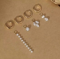 Boucles d'Oreilles Gaby en Titane ASTM-F136 Haute Qualité, Zircon Poire Classique, Charme, Vente en Gros de Bijoux Fantaisie