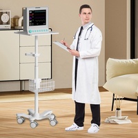 Keranjang troli klinik gaya Modern Harga favorit dengan keranjang Monitor troli stasiun kerja seluler medis untuk rumah sakit