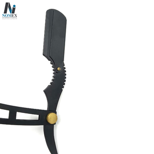 Navaja de afeitar para Barbero, herramienta de afeitar con filo, acero inoxidable, cejas, Barba, profesional, plegable, hoja única recta - Product Image 5