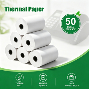 กระดาษม้วนสำหรับเครื่องพิมพ์ใบเสร็จแบบความร้อน OEM สีสันตามสั่ง ขนาด 57x40 มม. กันน้ำ พิมพ์ได้ 1-8 สี ปรับแต่งได้ - Product Image 1