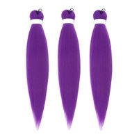 Rambut Kepang Ekstensi 26 inci Pre Stretched Dyed Expression Braiding Hair Box Braids Crochet Hair untuk Ekstensi Rambut Sintetis Ez Braid