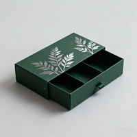 Boîte cadeau en carton transparent recyclable, logo argenté personnalisé, emballage pour chocolat, parfum, savon, boîte écologique