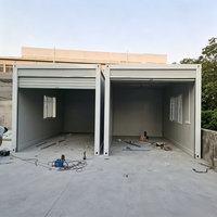 Garage Conteneur Modulaire Contemporain Personnalisé Préfabriqué avec Porte à Enroulement Capacité 1 à 3 Voitures