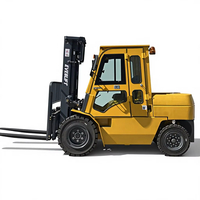 Chariot élévateur diesel 3000 kg avec moteur Isuzu, mât triple étage, déplaceur latéral, équipement de manutention pour entrepôt