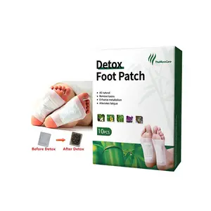 Soins de santé ionique bambou vinaigre chauffe-pieds patchs detox pied spa detox pied patch avec adhésif