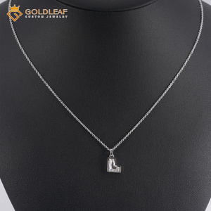 Collier Hip-Hop en Argent 925 avec Pendentif Créatif en Forme de Lettre L en Moissanite D VVS1 Goldleafgem, Bijou Tendance pour Cadeau ou Fête - Product Image 3