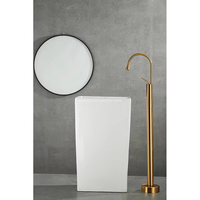 Robinet de sol de salle de bain de style luxueux en titane, pour lavabo et baignoire indépendante