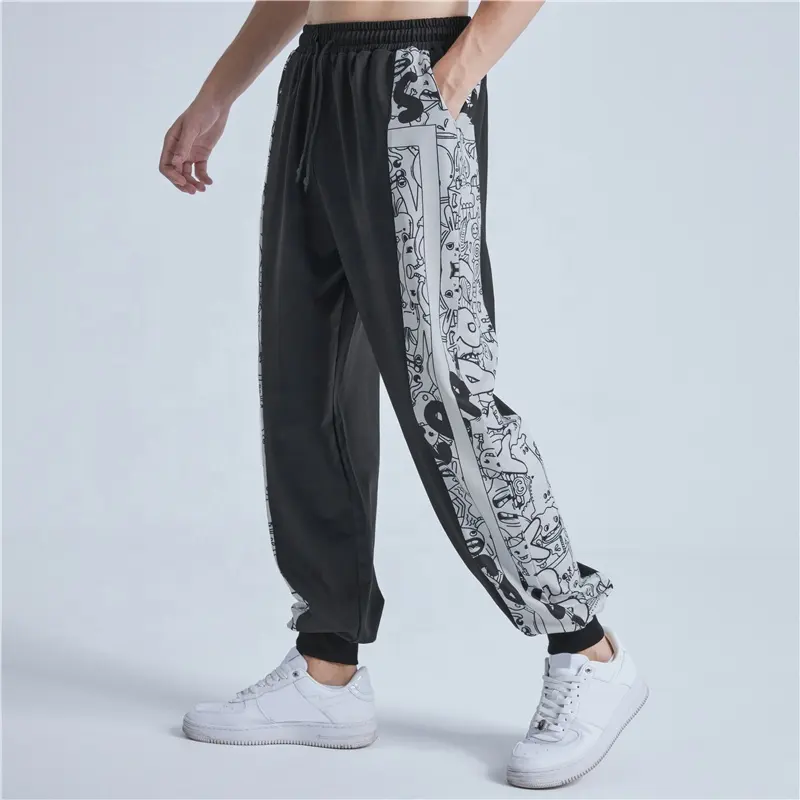 Hot Sale Side Printing Sweatpants Drawstring Joggers Pants