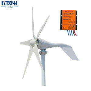 مصنع صيني توربينات رياح صغيرة 12 فولت 24 فولت للمنزل 5 شفرات بمحور أفقي مع وحدات تحكم - Product Image 1