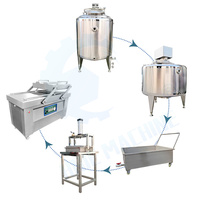 Mini machine de cuiseur de fromage de mozarella de cheddar de chèvre de processus laitier de productivité élevée pour faire du fromage