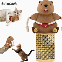 Nouveau jouet interactif pour chat, marionnette en peluche, gant de lutteur, fabricant 2026, jouets interactifs personnalisés durables à mâcher pour chats et chiens en corde