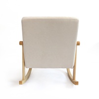 Fauteuil à bascule moderne en bois massif, chaise de salon rembourrée, structure démontable pour salon