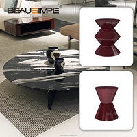 Table basse Lido, base en aluminium en forme de X, plateau en marbre, minimaliste, moderne, luxueuse, faite à la main, écologique, décorative, personnalisée