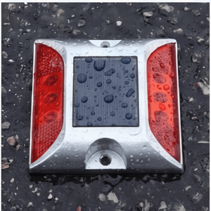 Borne solaire LED automatique <span class=keywords><strong>de</strong></span> guidage pour parking, avec boîtier en métal moulé sous pression, indice <span class=keywords><strong>de</strong></span> protection IP68, allumage automatique du crépuscule à l'aube - Product Image 1