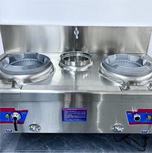 Novo Design Baixa Pressão Duplo Queimador De Aço Inoxidável Duplo Wok Queimador De Fogão A Gás com Sopa Pote - Product Image 3