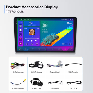 Đầu Android 13 siêu mỏng tích hợp Carplay 9/10 inch 4+64GB 2K BT 5.4, Radio FM AM RDS, DSP, dành cho ô tô - Product Image 5