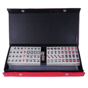 Mini jeu de Mahjong portable de 23 mm avec dés et étui pour utilisation en dortoir - Product Image 1