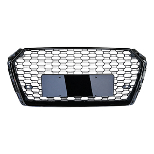 Car A4 S4 Pare-chocs avant Shining <span class=keywords><strong>Star</strong></span> Glossy Black <span class=keywords><strong>Grill</strong></span> RS4 Style Look Honeycomb Mesh Grille pour Audi A4 S4 B9 2017 2018 2019 - Product Image 6