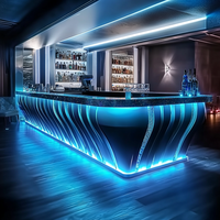 Comptoir de bar en bois au design moderne pour hôtel commercial, restaurant, avec plateau en marbre noir écologique pour bar à domicile et salon