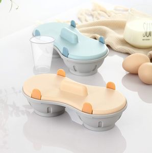Copa para cocinar huevos escalfados en microondas, 2 cavidades, apta para uso alimentario, con doble drenaje, utensilio de cocina - Product Image 4