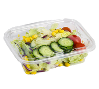 Wegwerp eco-vriendelijke clamshell verpakking voor vers fruit, PLA/PET materiaal, aangepast logo, gouden opdruk, HXH merk