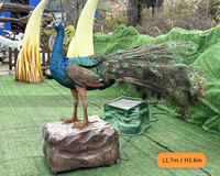 Paon animatronique grandeur nature avec mouvements et sons