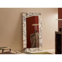 Miroir de corps entier rectangulaire sur mesure en marbre Calacatta Viola avec cadre en marbre, miroir en marbre