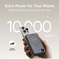 Banque d'alimentation magnétique sans fil 10000 mAh 20W, chargeur sans fil à charge rapide pour iPhone 17 16 14 13 Pro Max, design métallique ultra-plat