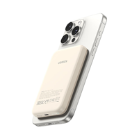 Batería Externa Magnética UGREEN de 5000mAh, Cargador Inalámbrico Portátil Delgado de 15W para iPhone Serie 15