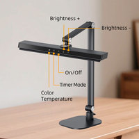 Lampe de bureau LED avec lumière d'appoint et design anti-éblouissement |   Lampe de travail réglable pour le bureau, les études et le nail art