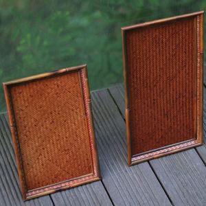 Bamboo Serving <b>Tray</b> Rectangular <b>Large</b> Handmade Tea <b>Tray</b> For Tea Room Fruit Storage - Product Image 2