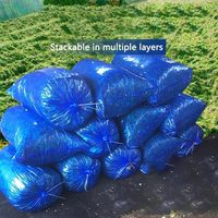 Sacs d'ensilage en plastique bleu 50 kg à ouverture plate, haute résistance pour le stockage de maïs, d'herbe, de foin et d'aliments pour bétail laitier