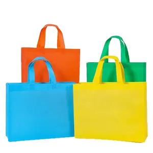 Grocery Heavy Duty Shopping Biodegradable Non Woven Shopper Gift Food Custom Non Woven Shopping Non Woven Bags For Packaging