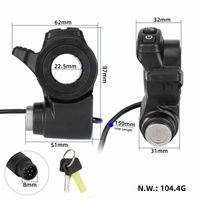Acelerador con Bloqueo de Doble Botón Kukirin G2 Master, Interruptor de Accionamiento Simple/Doble, Gatillo de Freno de Disco/Tambor, Selector de Velocidades
