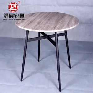 Vendita calda tavoli rotondi in legno ad angolo di buona qualità Set scrivania da bancone laterale per divano da caffè