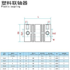 Accouplement flexible en plastique PA66, alésage 10 mm, pour encodeur série E6B2 - Product Image 3
